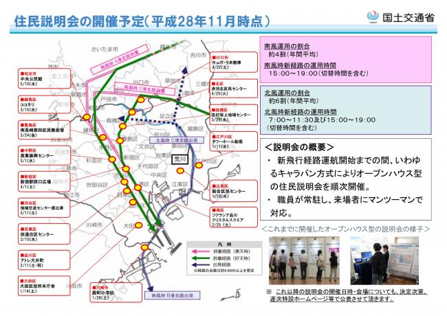 羽田説明会開催予定図(H28年11月時点）