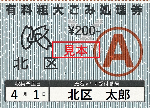 A券（200円）見本