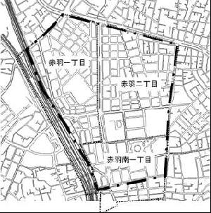 赤羽駅東口地区まちづくり協議会の範囲